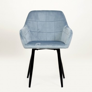Кресло Barneo K-36 велюр серо-голубой для кухни