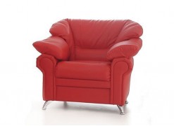 Кресло из экокожи Нега 100*90*90 см красное